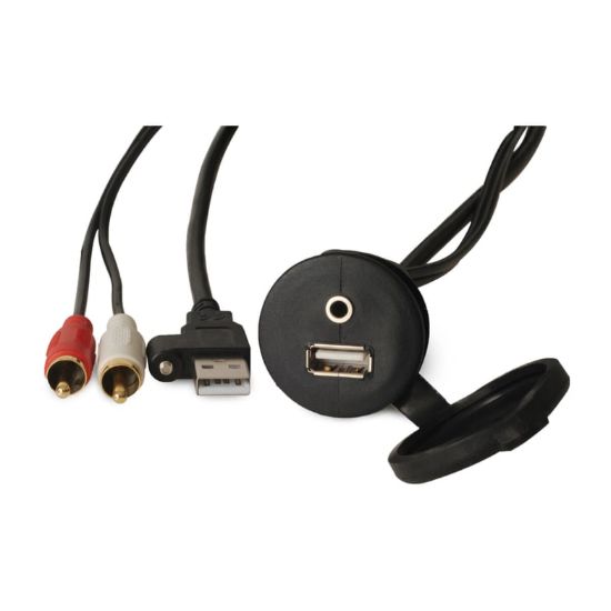 FUSION ELEC CBUSBFM3.5 PNL MOUNT USB/3.5MM JACK - 0101238100