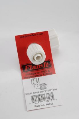 ELKHART SUPP 1PC 3/8 X 1/2 SWIVEL ELBO - 16817