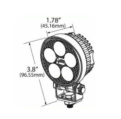GROTE PERLUX FWDLTG BRZN RD 70MM LED WRK LP ASSM - BZ1115
