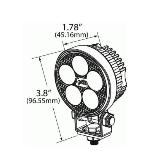 GROTE PERLUX FWDLTG BRZN RD 70MM LED WRK LP ASSM - BZ1115