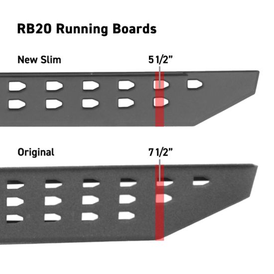 GO RHINO RB20 SLIMS BOARDS W/ BRACKETS - 9442987SPC