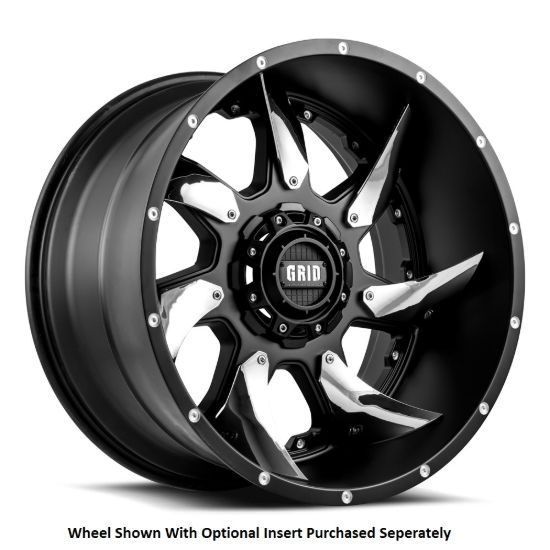 GRID WHEELS GD01 20X9 8X180 -12 124.4CB MT BLK - 12988B124