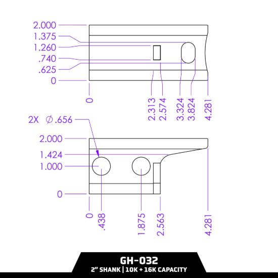 GEN-Y HITCH 10-16K PINTLE LOCK 2' SHANK - GH032