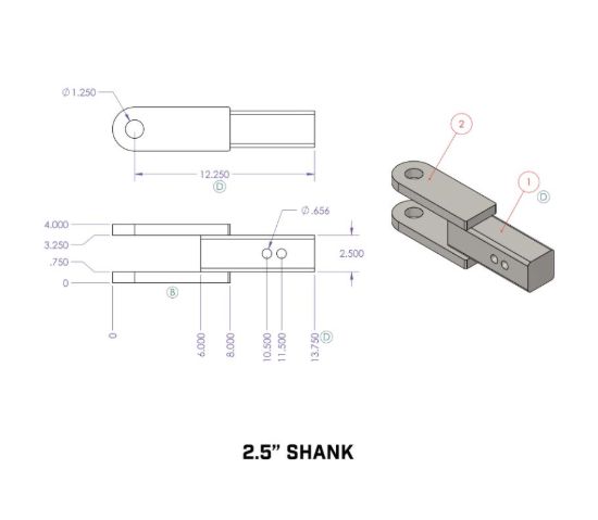 GEN-Y HITCH HAMMER STRAP 2.5' SHANK 2K TW 21K T - GH069