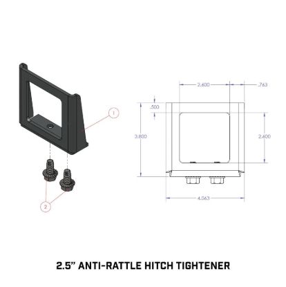 GEN-Y HITCH 2.5' BOLT ON ANTI RATTLE ATTACHMENT - GH102230