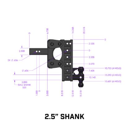 GEN-Y HITCH THE BOSS TORSION-FLEX 2.5' SHANK 7. - GH1125