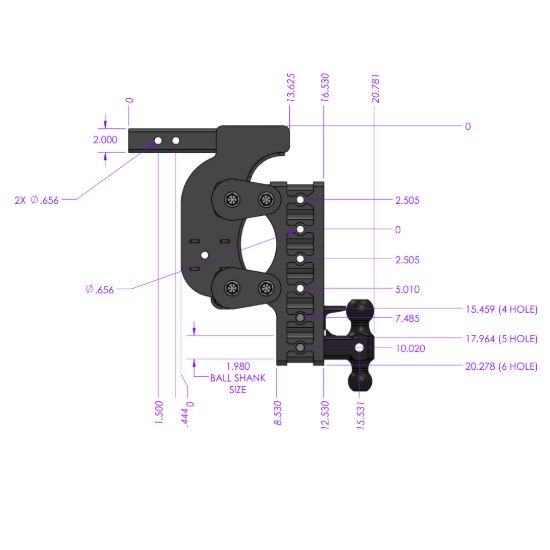 GEN-Y HITCH THE BOSS TORSION-FLEX 2' SHANK 10' - GH1226