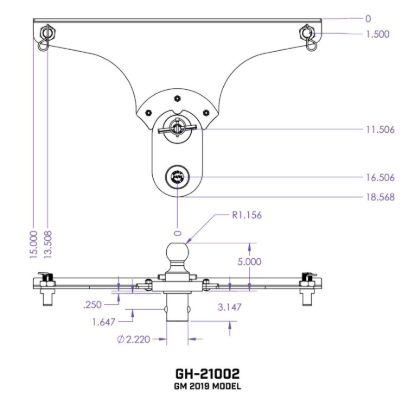 GEN-Y HITCH GOOSEPUCK 5' OFFSET BALL-PUCK MOUNT - GH21002