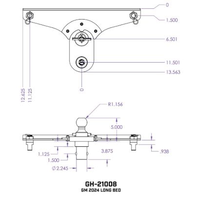 GEN-Y HITCH GOOSEPUCK 5' OFFSET BALL-PUCK MOUNT - GH21008