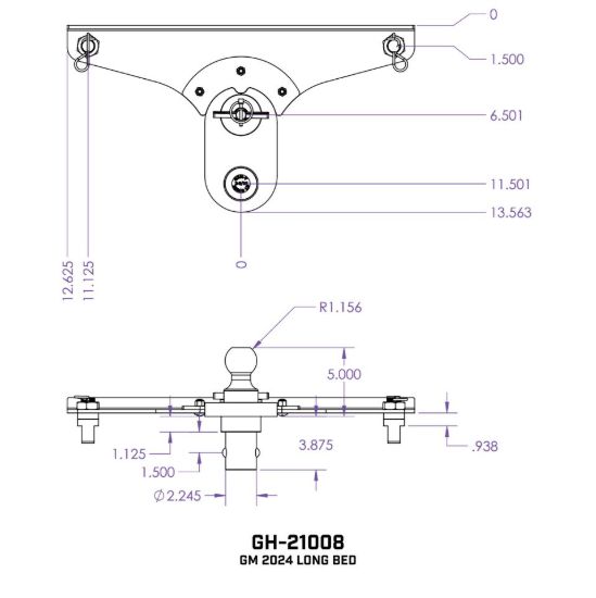 GEN-Y HITCH GOOSEPUCK 5' OFFSET BALL-PUCK MOUNT - GH21008