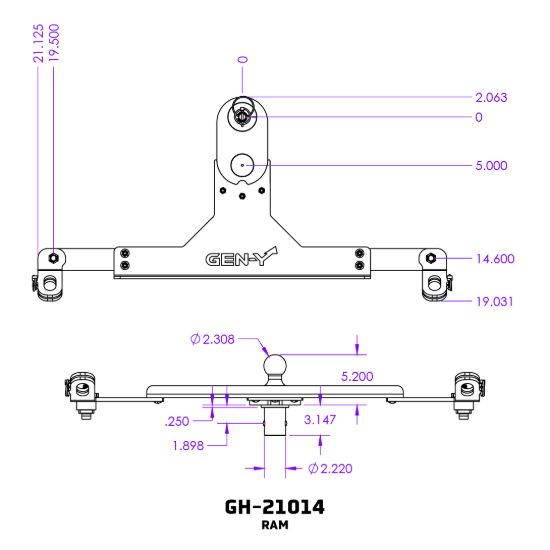 GEN-Y HITCH GOOSEPUCK 2 OFFSET BALL - GH21014