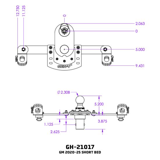 GEN-Y HITCH GOOSEPUCK 2 OFFSET BALL - GH21017