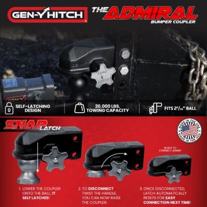 GEN-Y HITCH ADMIRAL COUPLER - FLAT PLATE MOUNT - GH24002