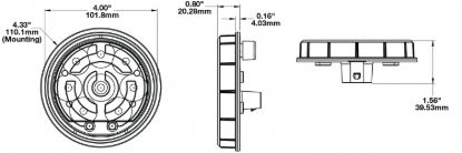 JW SPEAKER 234  REVERSE  12/24V 4' RND - 0347881