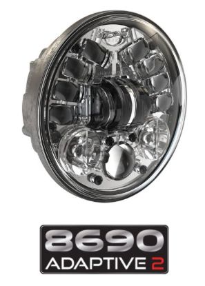JW SPEAKER 8690A2-12V LED HEADLIGHT  CHROME - 0555101