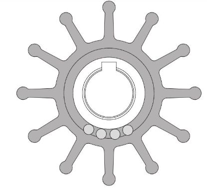 JOHNSON PUMP IMPELLER KIT SHERWOOD 09959K MC 97 - 09701B1