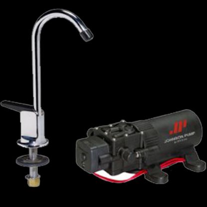 JOHNSON PUMP FAUCET/1.1GPH PUMP COMBO 12V - 61123