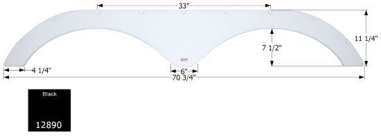 ICON FENDER SKIRT TANDEM BLACK - 12890