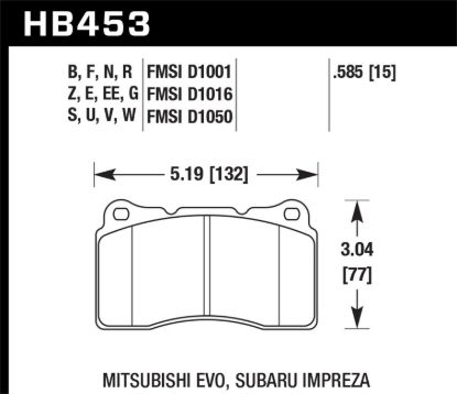 HAWK PAD HP+ALFA/ROMEO/CAD/MIT - HB453N585