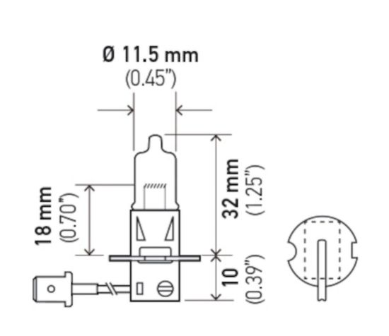 HELLA BULB H3 12V 130W PK22S T3.25 - 002090671