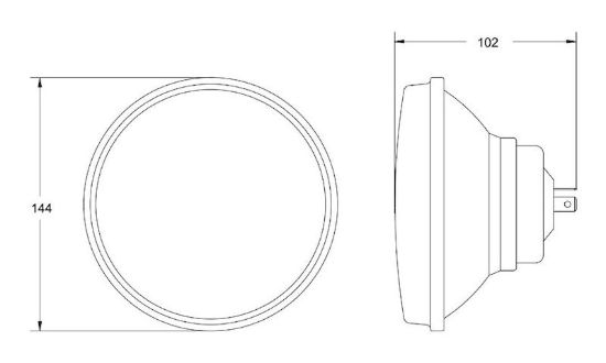 HELLA LNS RFL H4 5.75' - 002850001