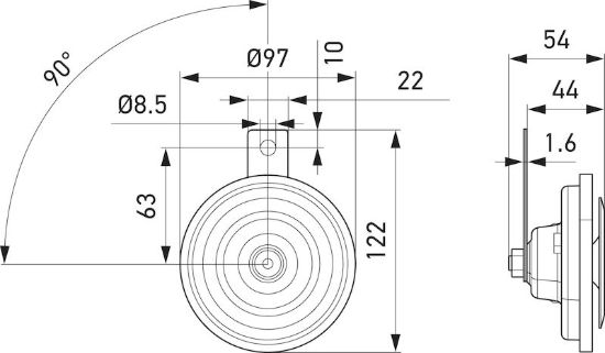 HELLA HORN DISC 12V 400HZ HTONE - 002952811