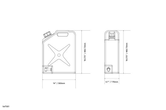 IRONMAN 4X4 1. 20L JERRY CAN WITH TAP - (350 X - IWT001