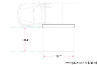 IRONMAN 4X4 DELTAWING INSTANT AWNING 6.5FT WITH - WNINGXT20M