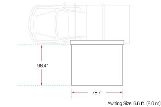 IRONMAN 4X4 DELTAWING INSTANT AWNING 6.5FT WITH - WNINGXT20M