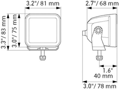HELLA LED CUBE 3.2' SPOT (SINGLE) - 358176861