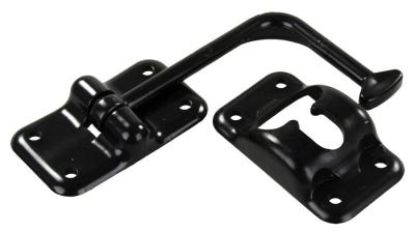 JR PRODUCTS 90  T-STYLE DOOR HLDR  BK - 10625