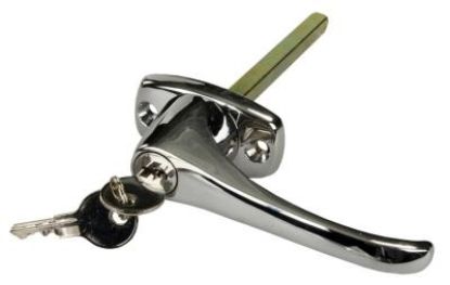 JR PRODUCTS LOCKING L-HANDLE  CHROME - 10895