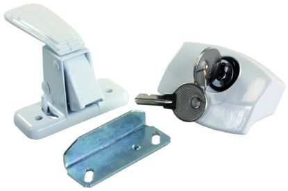 JR PRODUCTS CAMPER DOOR LATCH  WHITE - 11685