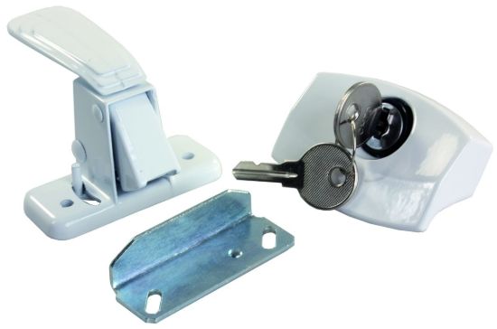 JR PRODUCTS CAMPER DOOR LATCH  WHITE - 11685