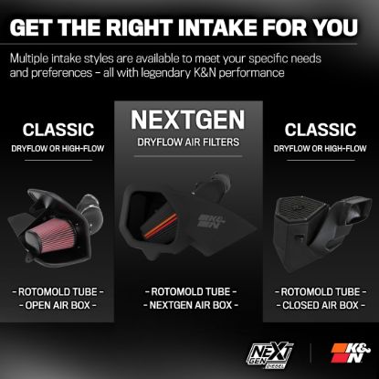 K&N FILTER NEXTGEN DIESEL DRYFLOW COLD AIR INT - 501583D