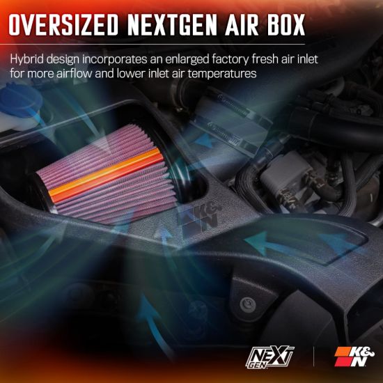 K&N FILTER NEXTGEN COLD AIR INTAKE - FORD RANG - 502628