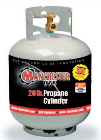 MANCHESTER 20# DOT/TC VERTICAL LP TANK GREY - 10504