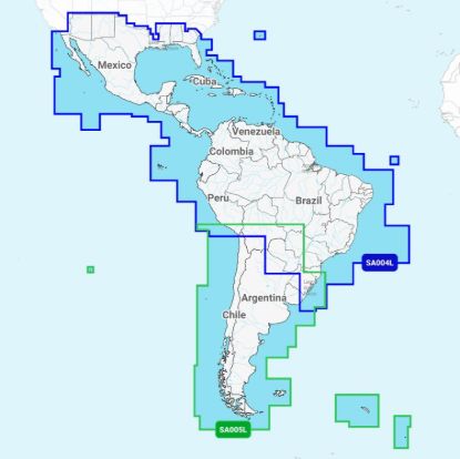 NAVIONICS SA004L MEXICO  CARIBBEAN TO BRAZIL - 010C136440