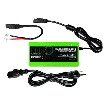 NORSK INC 14.2V-3A LIFEPO4 CHARGER W/SAE CABL - C14003