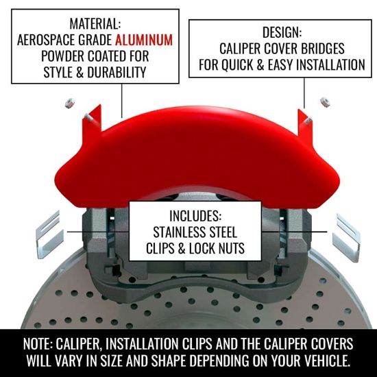 MGP CALIPER SET OF 4 CALIPER COVERS  ENGRAVED F - 49014SMGPR