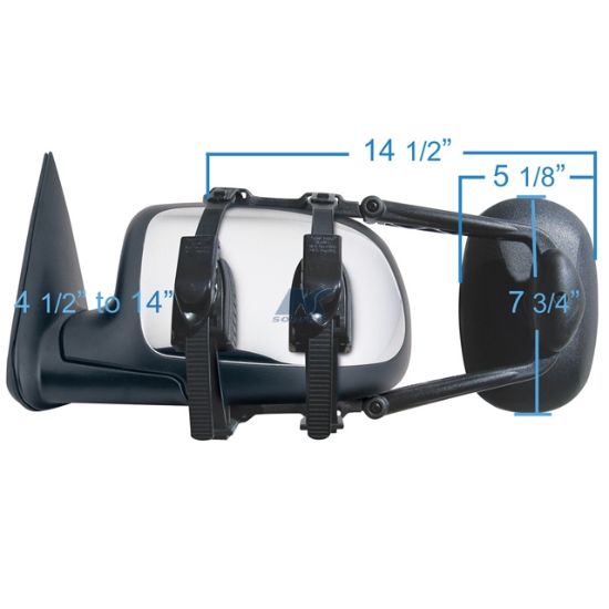 K-SOURCE UNIV TOWING MIRROR SINGLE - 3891