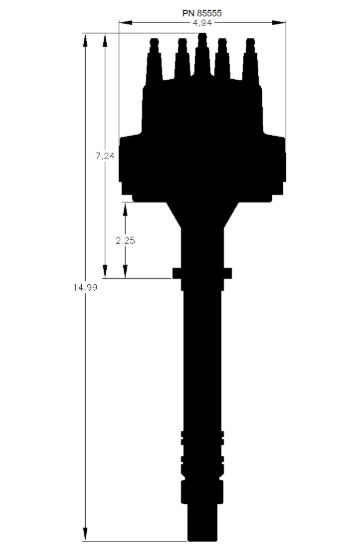 MSD CO. MSD BLACK DISTRIBUTOR CHVY - 85555