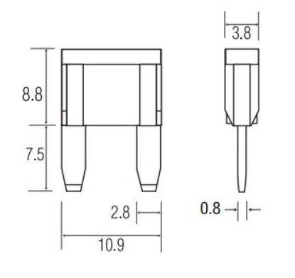 LITTELFUSE MINI FUSE 5 CDS/PACK  25A - MIN25BP
