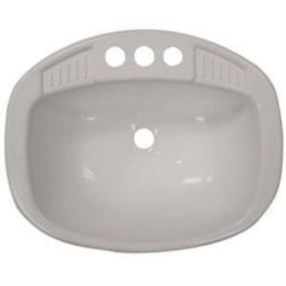 LASALLE BRIS 17X20WHITE POLY OVAL LAV - 16270PWA