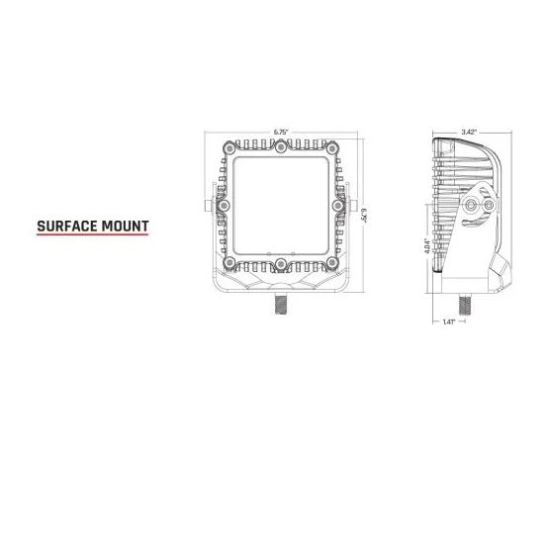 RIGID IND Q-SERIES SPOT WITH AMBER PRO LENS - 244293