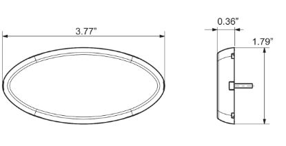 OPTRONICS LED OVAL MARKER LIGHT  REFLEX LENS - CL0030RBBP