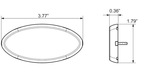 OPTRONICS LED OVAL MARKER LIGHT  REFLEX LENS - CL0030RBBP