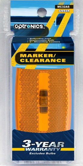 OPTRONICS M/C; OVAL;WHT BASE; AMB - MC32AS