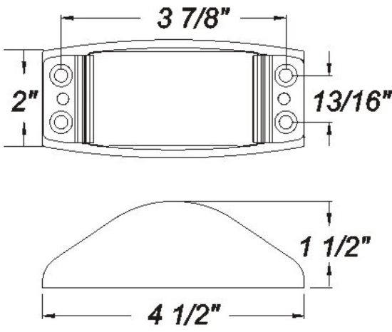 OPTRONICS MARK LIGHT;ARMORED;AMBER - MC82AB