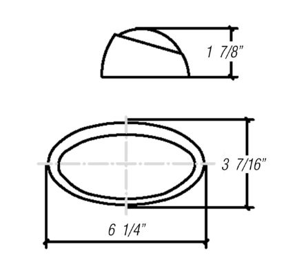 OPTRONICS P-LIGHT OV W/SW  BLK BS  CLEAR - RVPL7CBP